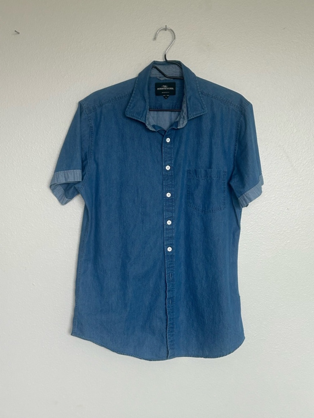 Rodd & Gunn Men's Blue Short-Sleeve Button-Up Shirt
